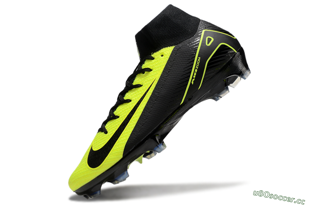 Unisex Nike Air Zoom Mercurial Superfly 10 Elite FG Firm Ground High-Tops Football Boots - Black/Yellow 5