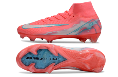 Unisex Nike Air Zoom Mercurial Superfly 10 Elite FG Firm Ground High-Tops Football Boots - Red/Silver/Blue