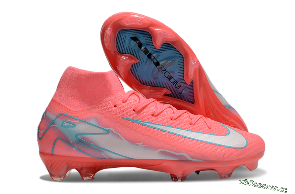 Unisex Nike Air Zoom Mercurial Superfly 10 Elite FG Firm Ground High-Tops Football Boots - Red/Silver/Blue 2
