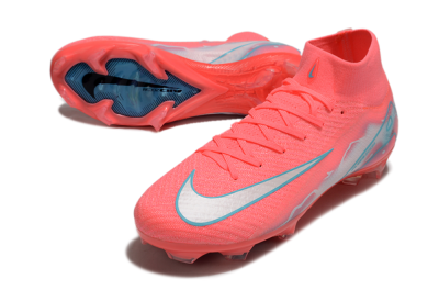 Unisex Nike Air Zoom Mercurial Superfly 10 Elite FG Firm Ground High-Tops Football Boots - Red/Silver/Blue