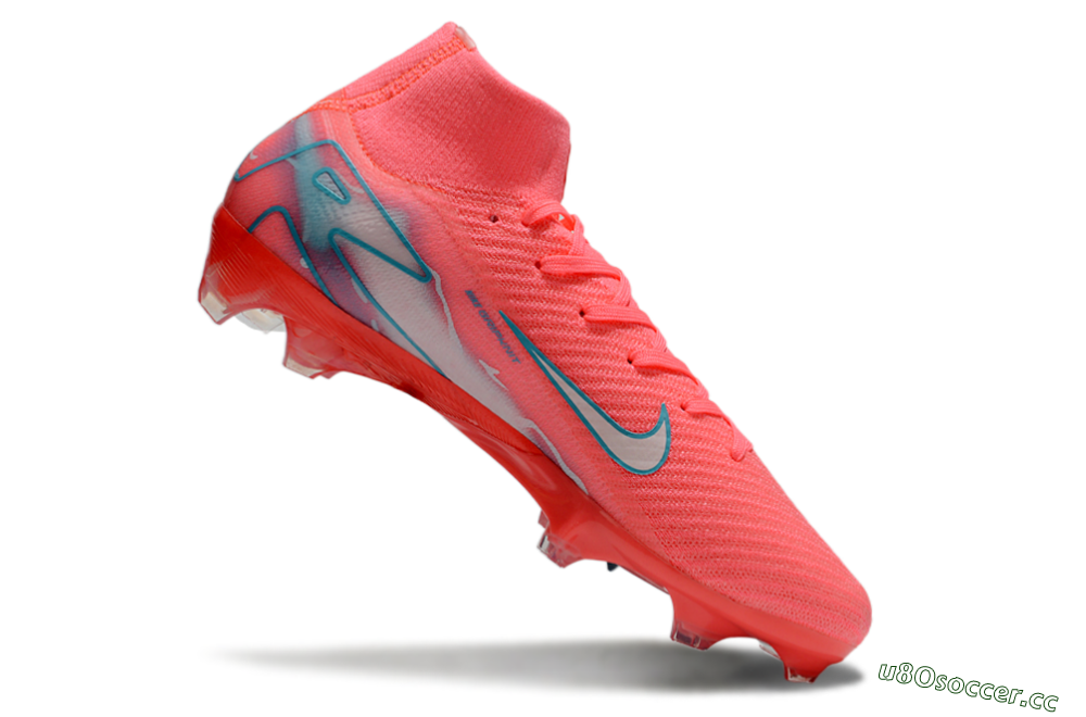 Unisex Nike Air Zoom Mercurial Superfly 10 Elite FG Firm Ground High-Tops Football Boots - Red/Silver/Blue 4