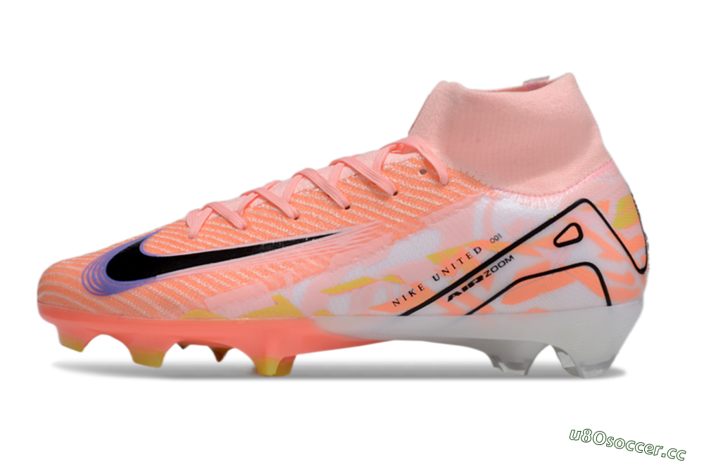 Unisex Nike Air Zoom Mercurial Superfly 10 Elite FG Firm Ground High-Tops Football Boots - Pink/Black/Purple 0