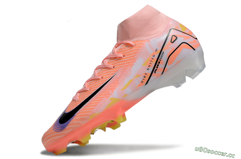 Unisex Nike Air Zoom Mercurial Superfly 10 Elite FG Firm Ground High-Tops Football Boots - Pink/Black/Purple 5