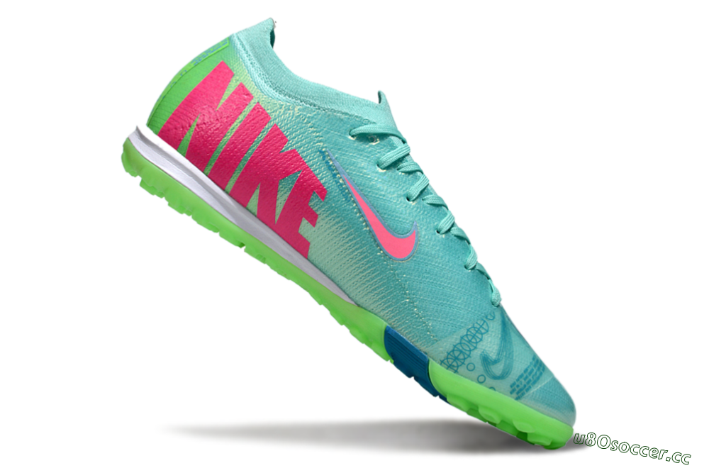 Men's Nike Air Zoom Mercurial Vapor 16 Elite TF Artificial Turf Low-Tops Football Shoes - Jade/Pink/White 4