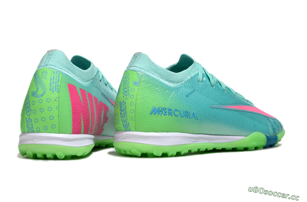 Men's Nike Air Zoom Mercurial Vapor 16 Elite TF Artificial Turf Low-Tops Football Shoes - Jade/Pink/White 6