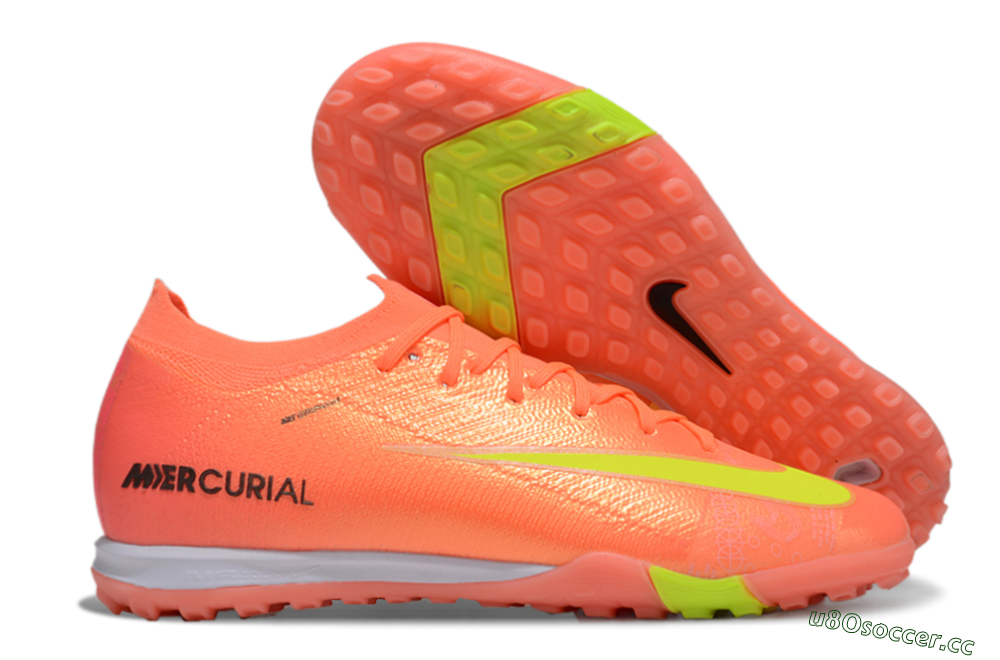 Unisex Nike Air Zoom Mercurial Vapor 16 Elite TF Artificial Turf Low-Tops Football Shoes - Red/Yellow/Black 2