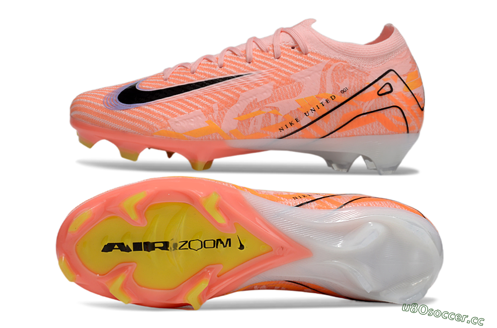 Unisex Nike Air Zoom Mercurial Vapor 16 Elite FG Firm Ground Low-Tops Football Boots - Pink/Black/Purple 1