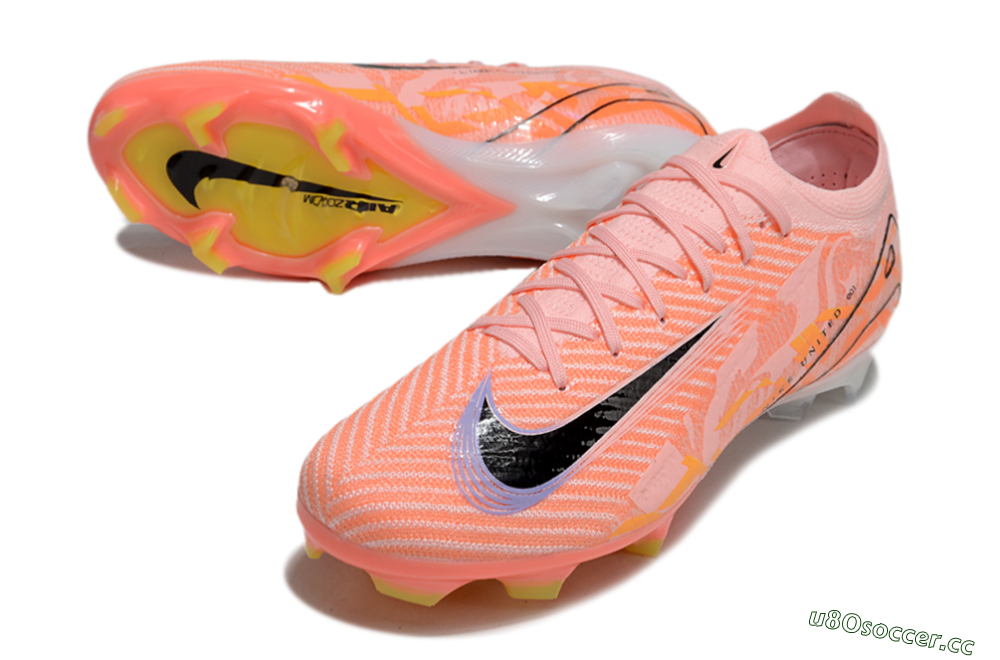 Unisex Nike Air Zoom Mercurial Vapor 16 Elite FG Firm Ground Low-Tops Football Boots - Pink/Black/Purple 3
