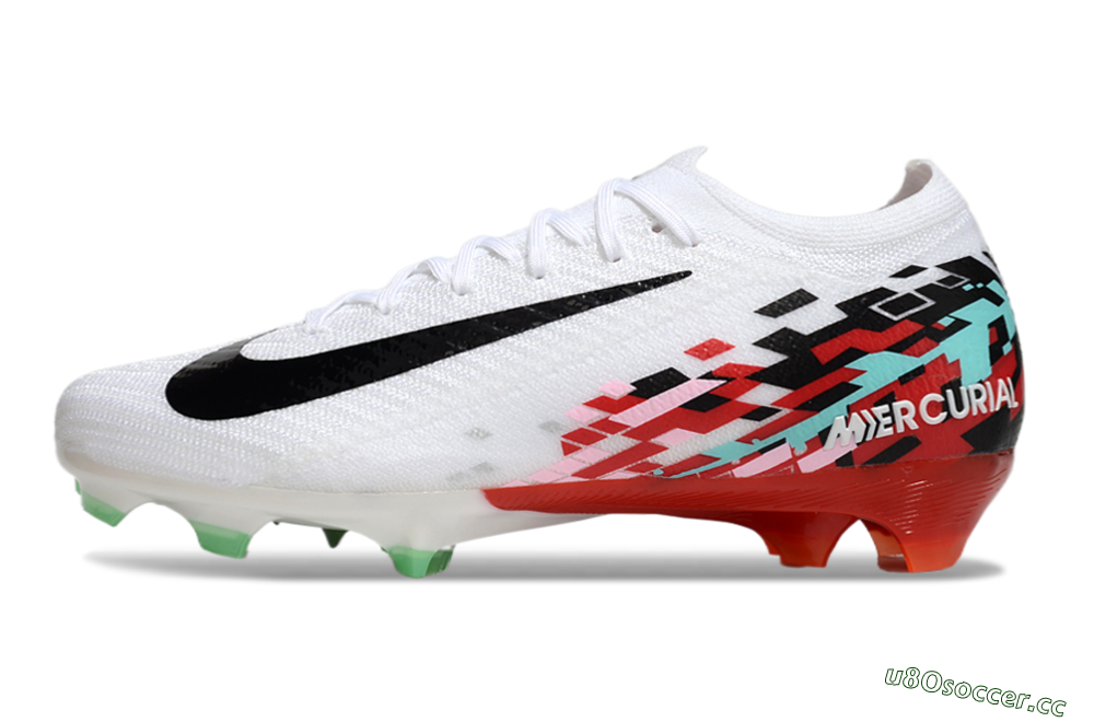 Unisex Nike Air Zoom Mercurial Vapor 16 Elite FG Firm Ground Low-Tops Football Boots - White/Black/Red 0