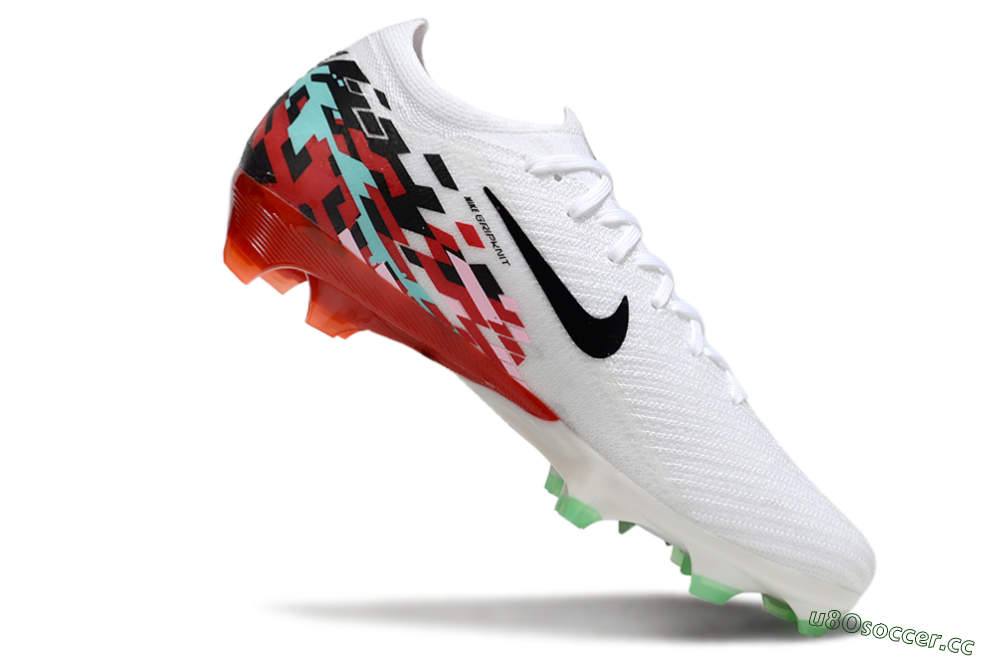 Unisex Nike Air Zoom Mercurial Vapor 16 Elite FG Firm Ground Low-Tops Football Boots - White/Black/Red 4