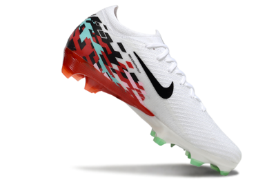 Unisex Nike Air Zoom Mercurial Vapor 16 Elite FG Firm Ground Low-Tops Football Boots - White/Black/Red