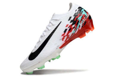 Unisex Nike Air Zoom Mercurial Vapor 16 Elite FG Firm Ground Low-Tops Football Boots - White/Black/Red