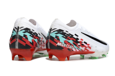 Unisex Nike Air Zoom Mercurial Vapor 16 Elite FG Firm Ground Low-Tops Football Boots - White/Black/Red