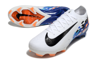 Unisex Nike Air Zoom Mercurial Vapor 16 Elite FG Firm Ground Low-Tops Football Boots - White/Black/Blue/Orange