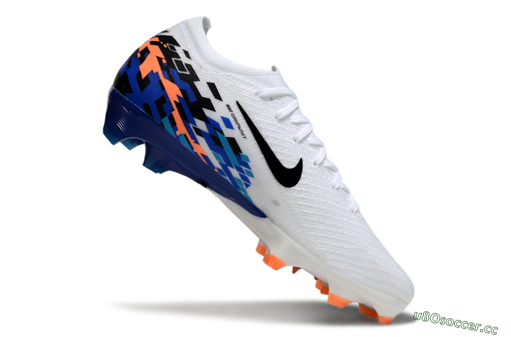 Unisex Nike Air Zoom Mercurial Vapor 16 Elite FG Firm Ground Low-Tops Football Boots - White/Black/Blue/Orange 0