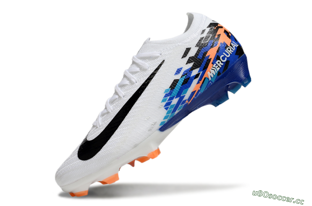 Unisex Nike Air Zoom Mercurial Vapor 16 Elite FG Firm Ground Low-Tops Football Boots - White/Black/Blue/Orange 2
