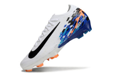 Unisex Nike Air Zoom Mercurial Vapor 16 Elite FG Firm Ground Low-Tops Football Boots - White/Black/Blue/Orange