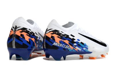 Unisex Nike Air Zoom Mercurial Vapor 16 Elite FG Firm Ground Low-Tops Football Boots - White/Black/Blue/Orange