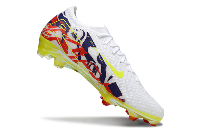 Men's Nike Air Zoom Mercurial Vapor 16 Elite FG Firm Ground Low-Tops Football Boots - White/Blue/Yellow