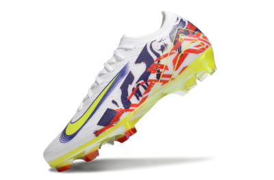 Men's Nike Air Zoom Mercurial Vapor 16 Elite FG Firm Ground Low-Tops Football Boots - White/Blue/Yellow