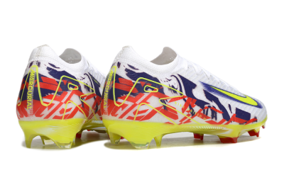 Men's Nike Air Zoom Mercurial Vapor 16 Elite FG Firm Ground Low-Tops Football Boots - White/Blue/Yellow