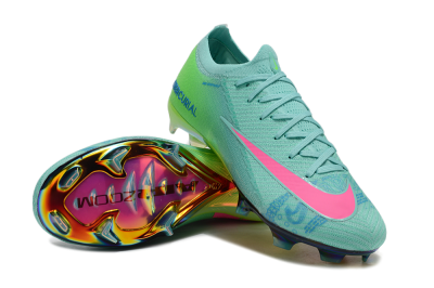 Unisex Nike Air Zoom Mercurial Vapor 16 Elite FG Firm Ground Low-Tops Football Boots - Jade/Pink/Blue