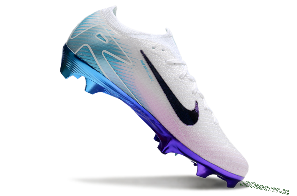 Unisex Nike Air Zoom Mercurial Vapor 16 Elite FG Firm Ground Low-Tops Football Boots - White/Purple/Blue 4