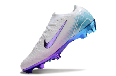 Unisex Nike Air Zoom Mercurial Vapor 16 Elite FG Firm Ground Low-Tops Football Boots - White/Purple/Blue