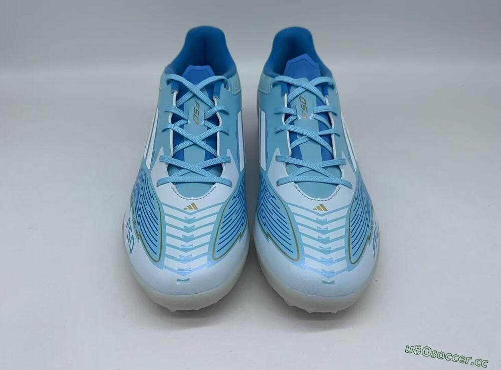 Men's Adidas F50 Pro TF Artificial Turf Low-Tops Football Shoes - Jade/White/Beige