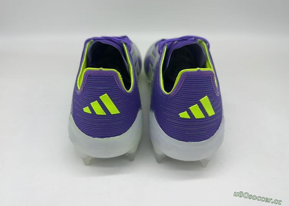 Men's Adidas F50 Elite FG Firm Ground Low-Tops Football Boots - Purple/Yellow/Blue
