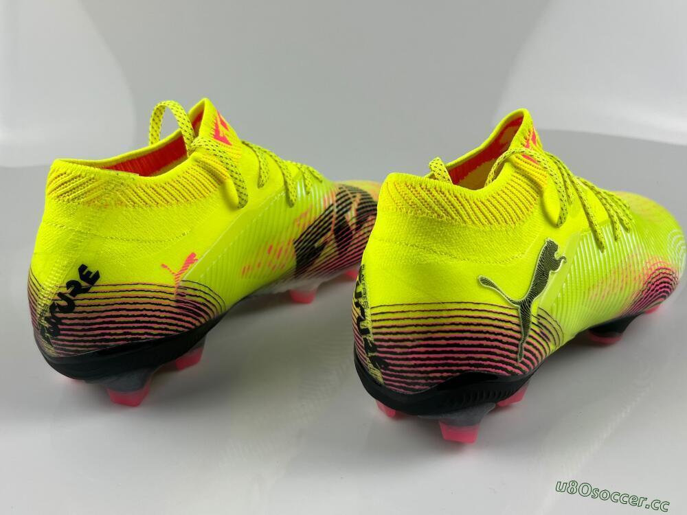 Men's Puma Future 8 Ultimate FG Firm Ground Low-Tops Football Boots - Yellow/Black/Pink