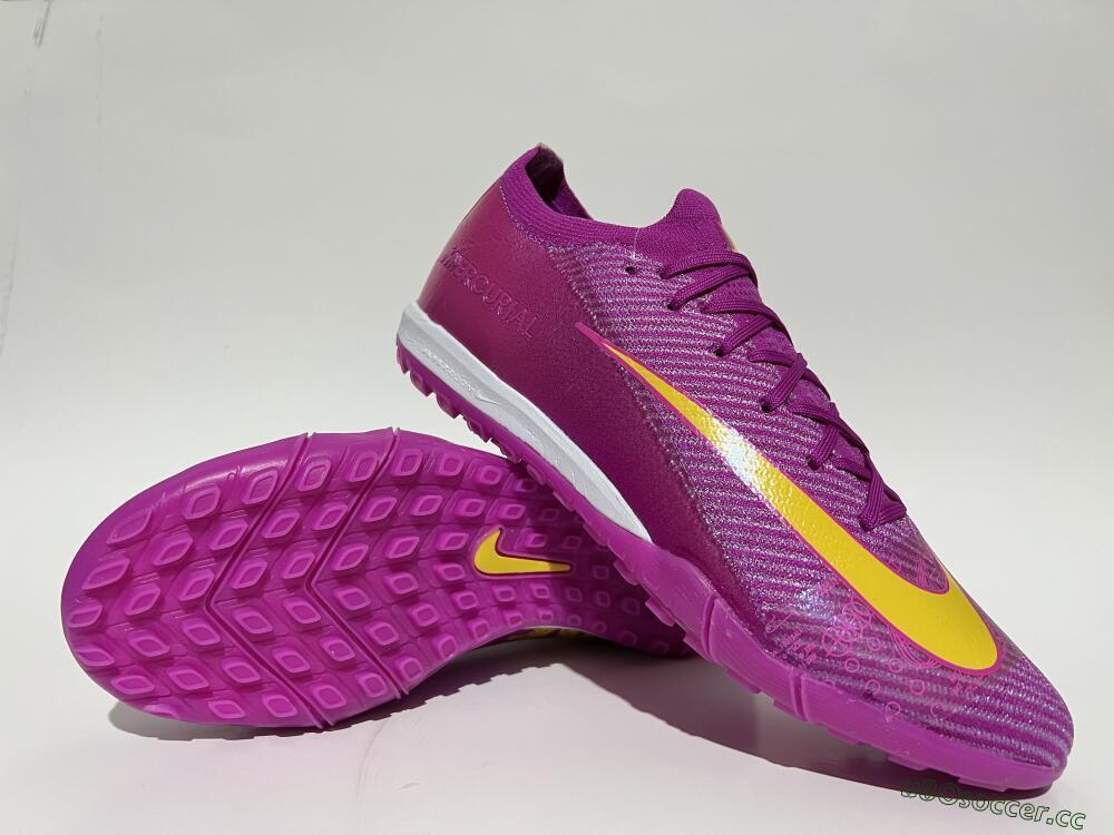 Unisex Nike Air Zoom Mercurial Vapor 16 Elite TF Artificial Turf Low-Tops Football Shoes - Purple/Yellow/White