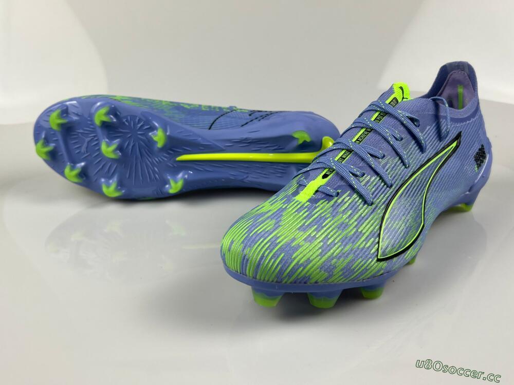 Men's Puma Ultra 5 Ultimate FG Firm Ground Low-Tops Football Boots - Blue/Yellow/Black