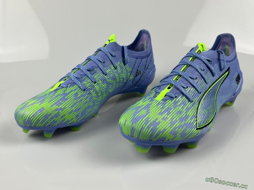 Men's Puma Ultra 5 Ultimate FG Firm Ground Low-Tops Football Boots - Blue/Yellow/Black