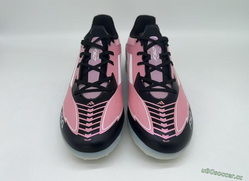 Men's Adidas F50 Pro TF Artificial Turf Low-Tops Football Shoes - Pink/Black/White