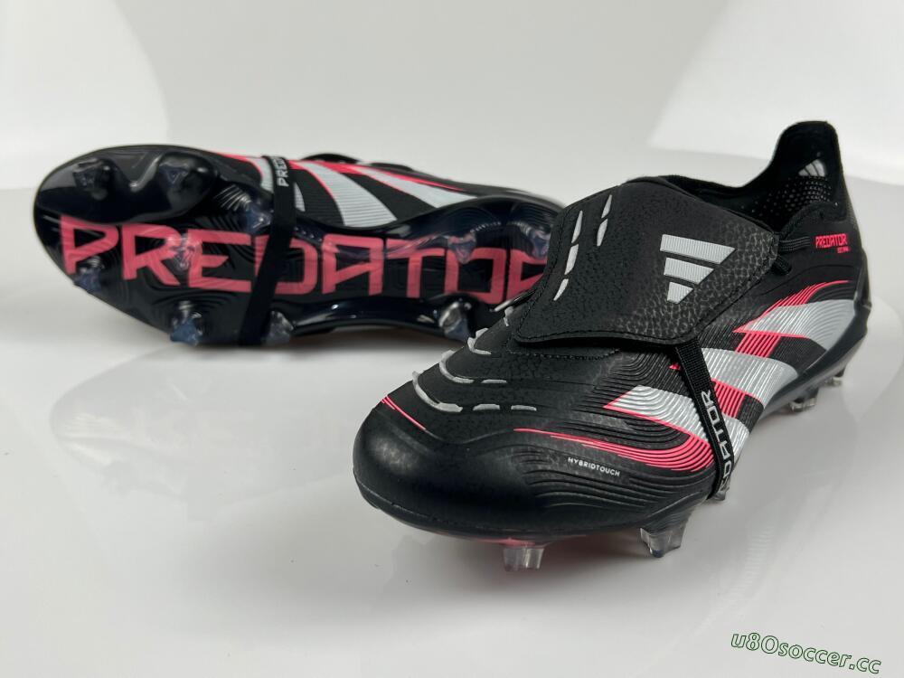 Unisex Adidas Predator Elite Foldover Tongue FG Firm Ground Low-Tops Football Boots - Black/White/Red