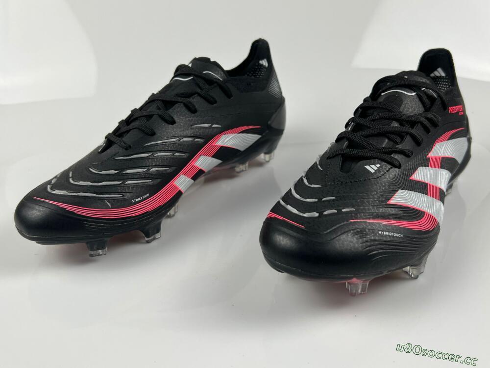 Unisex Adidas Predator Elite 24 FG Firm Ground Low-Tops Football Boots - Black/White/Red