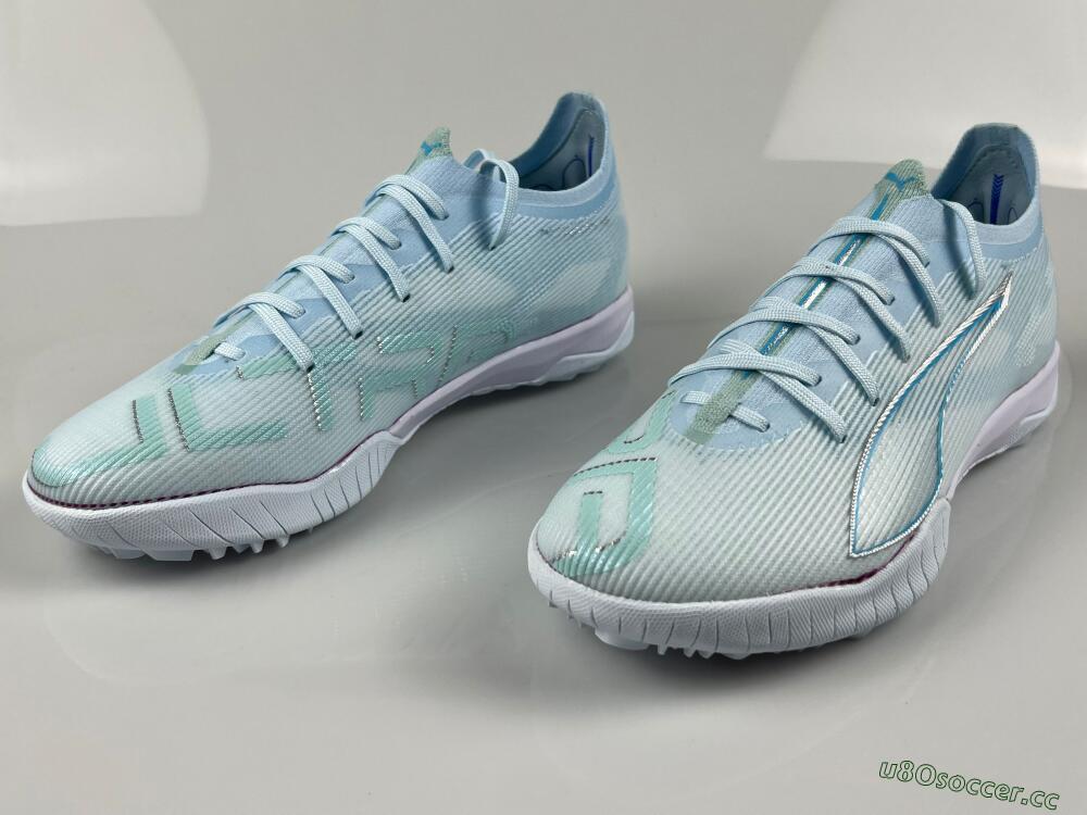 Men's Puma Ultra Ultimate TF Artificial Turf Low-Tops Football Boots - Jade/Silver/Blue
