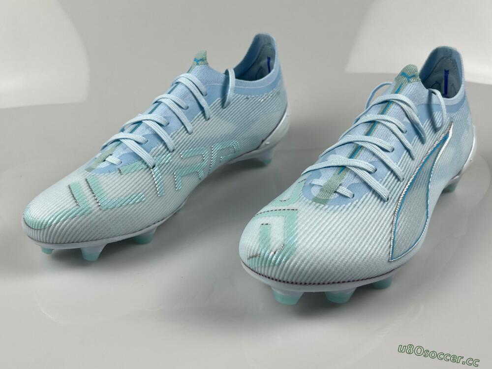 Men's Puma Ultra Ultimate FG Firm Ground Low-Tops Football Boots - Jade/Silver/Blue