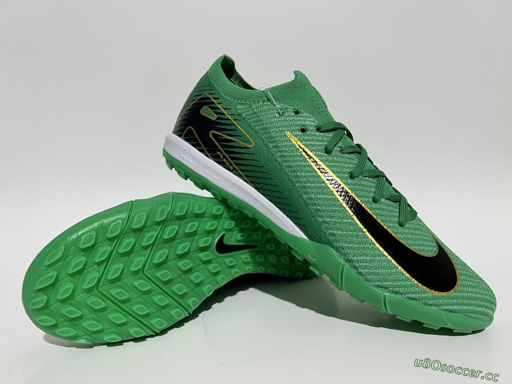 Men's Nike Air Zoom Mercurial Vapor 16 Elite TF Artificial Turf Low-Tops Football Shoes - Green/Black/Gold