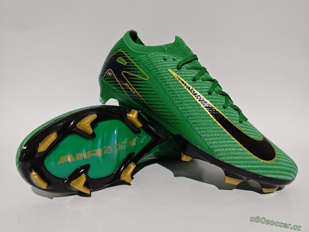 Men's Nike Air Zoom Mercurial Vapor 16 Elite FG Firm Ground Low-Tops Football Boots - Green/Black/Gold