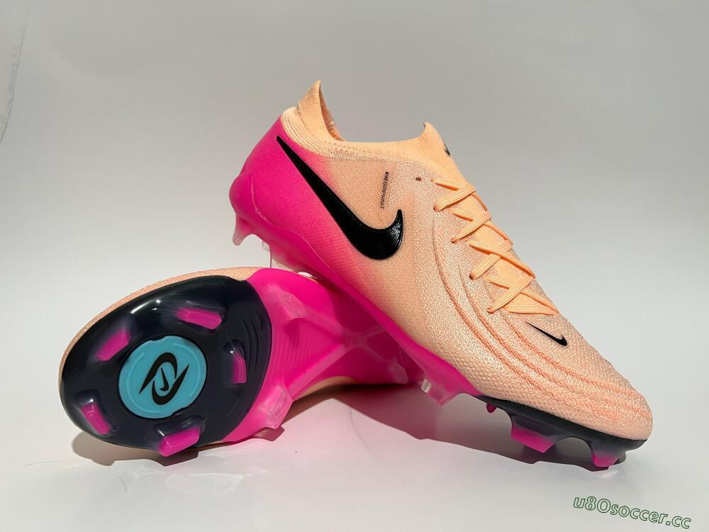 Men's Nike Phantom Luna Elite FG Firm Ground Low-Tops Football Boots - Pink/Black/Blue