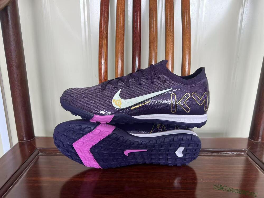 Unisex Nike Air Zoom Mercurial Vapor 16 Elite TF Artificial Turf Low-Tops Football Shoes - Purple/White/Yellow