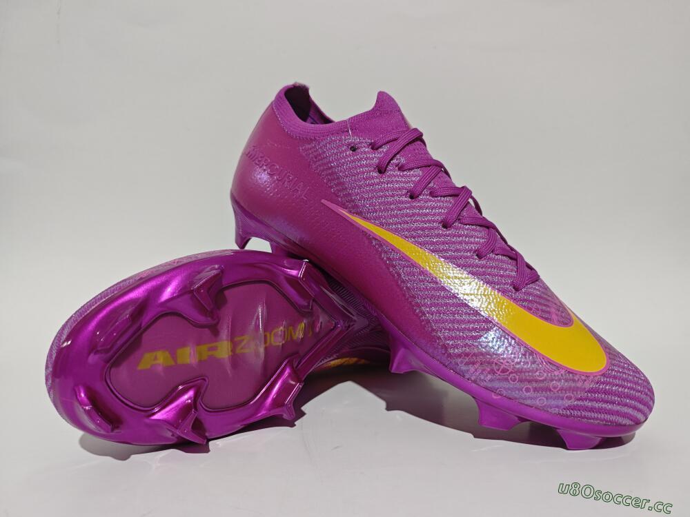 Men's Nike Air Zoom Mercurial Vapor 16 Elite FG Firm Ground Low-Tops Football Boots - Pink/Yellow