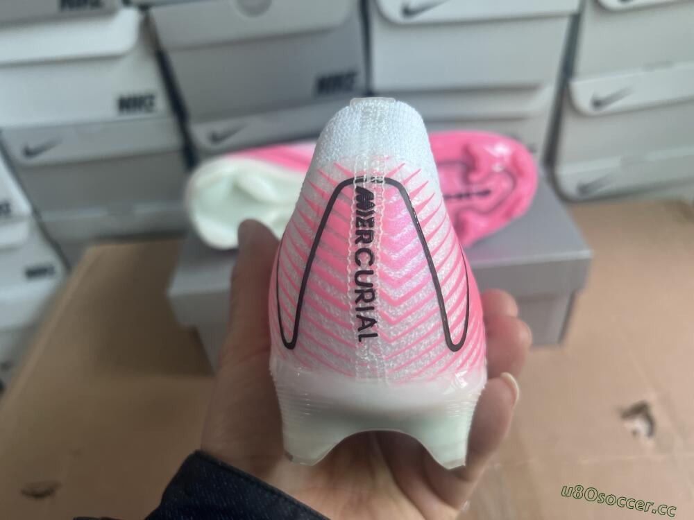 Men's Nike Air Zoom Mercurial Vapor 16 Elite FG Firm Ground Low-Tops Football Boots - White/Black/Pink