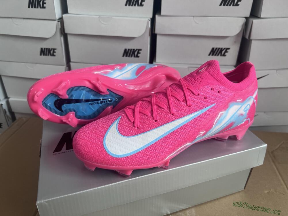 Unisex Nike Air Zoom Mercurial Vapor 16 Elite FG Firm Ground Low-Tops Football Boots - Pink/White/Jade