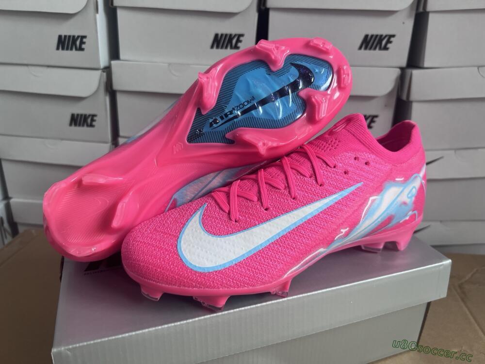 Unisex Nike Air Zoom Mercurial Vapor 16 Elite FG Firm Ground Low-Tops Football Boots - Pink/White/Jade