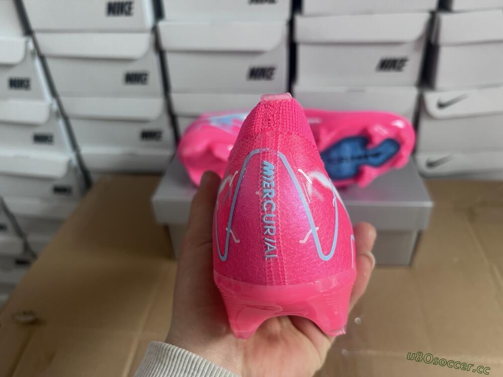 Unisex Nike Air Zoom Mercurial Vapor 16 Elite FG Firm Ground Low-Tops Football Boots - Pink/White/Jade