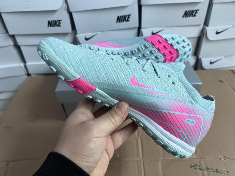 Men's Nike Air Zoom Mercurial Vapor 16 Elite TF Artificial Turf Low-Tops Football Shoes - Jade/Pink/Silver