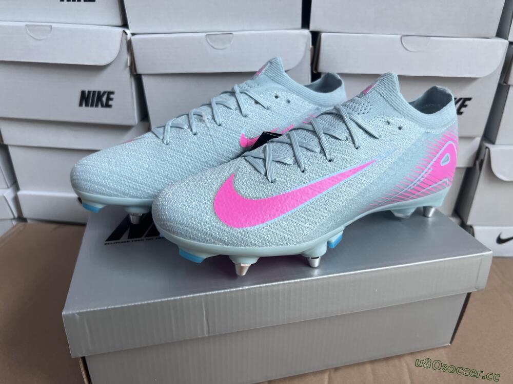 Men's Nike Air Zoom Mercurial Vapor 16 Elite SG Soft Ground Low-Tops Football Boots - Jade/Pink